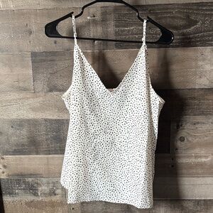 A New Day White Polka Dot Cami Tank Top